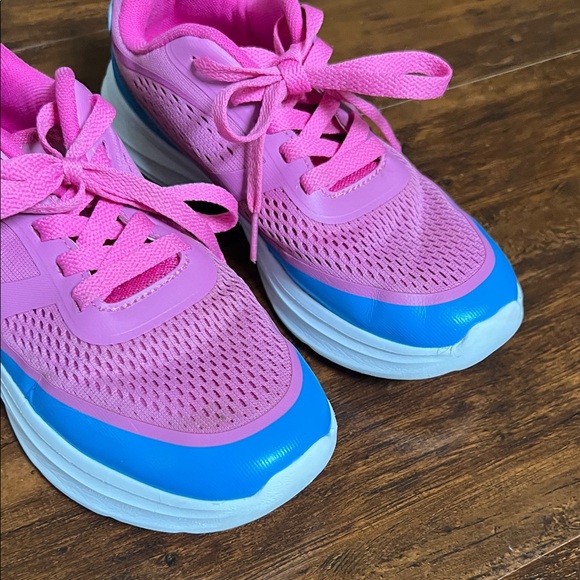 Nautica Kids Bright Pink with Blue Trim Athletic Sneakers Size 4 - Picture 5 of 11